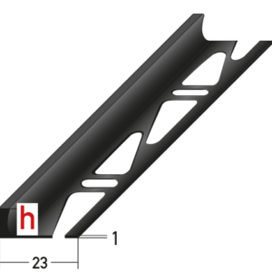 Z 511/schwarz Abschlusskante, gerade, schwarz eloxiert