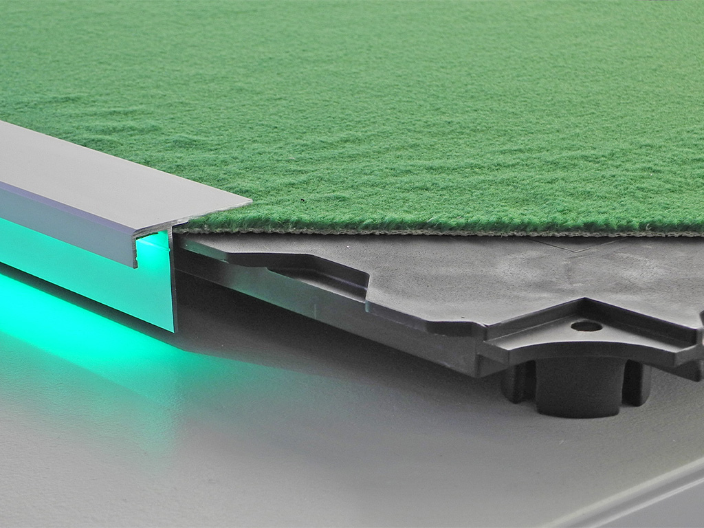 EXPOeco-floor mit LED Schiene